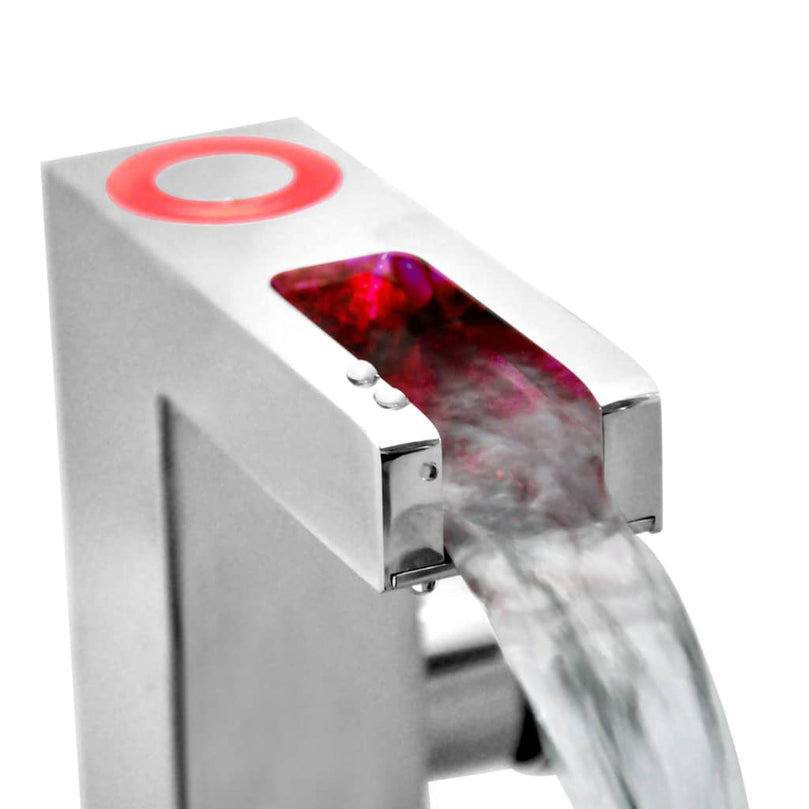 SCHÜTTE Mischbatterie mit LED und Wasserfall-Auslauf ORINOCO Verchromt