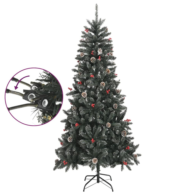Künstlicher Weihnachtsbaum mit Ständer Grün 240 cm PVC