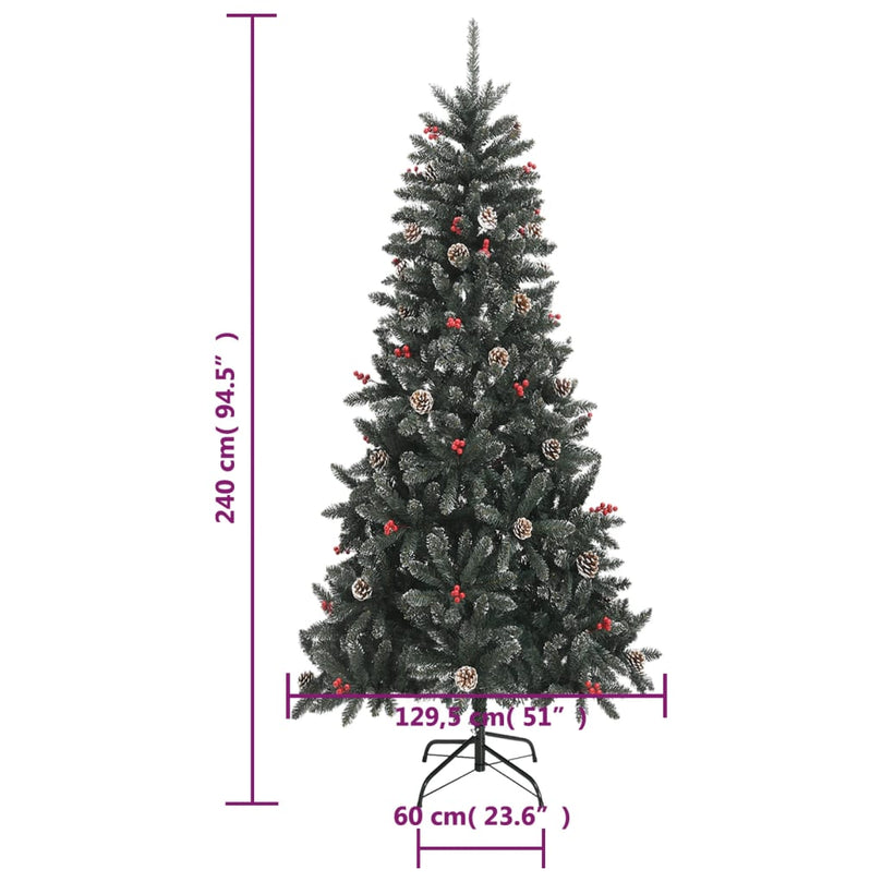 Künstlicher Weihnachtsbaum mit Ständer Grün 240 cm PVC