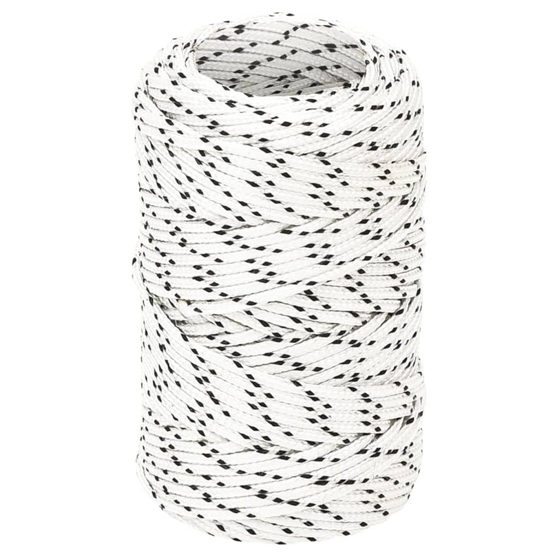Bootsseil Geflochten Weiß 2 mmx50 m Polyester