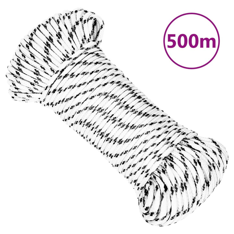 Bootsseil Geflochten Weiß 4 mmx500 m Polyester