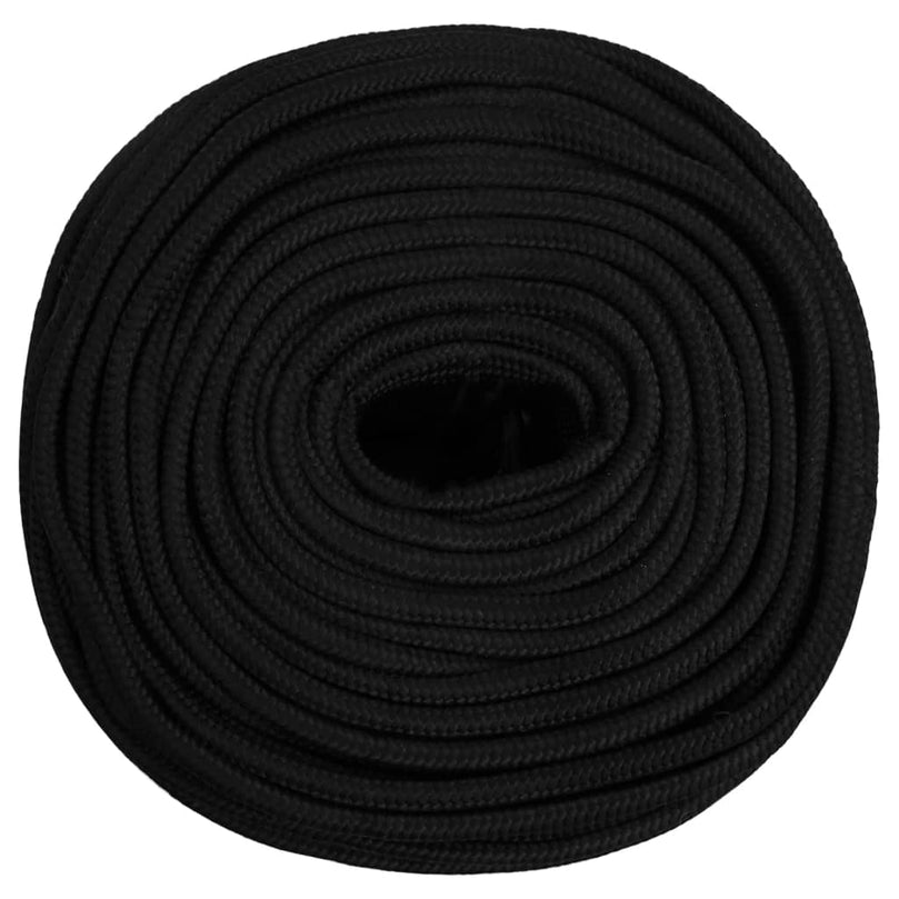 Arbeitsseil Schwarz 10 mm 25 m Polyester