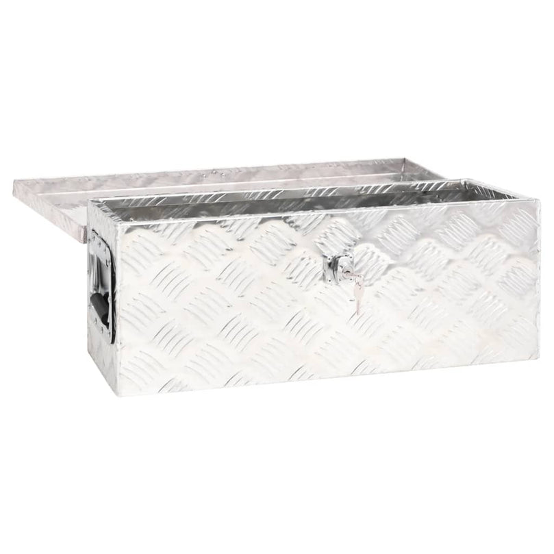 Aufbewahrungsbox Silbern 60x23,5x23 cm Aluminium