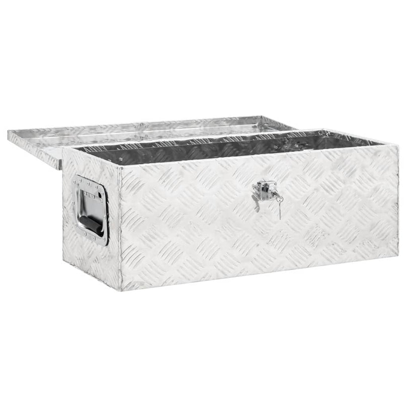 Aufbewahrungsbox Silbern 70x31x27 cm Aluminium