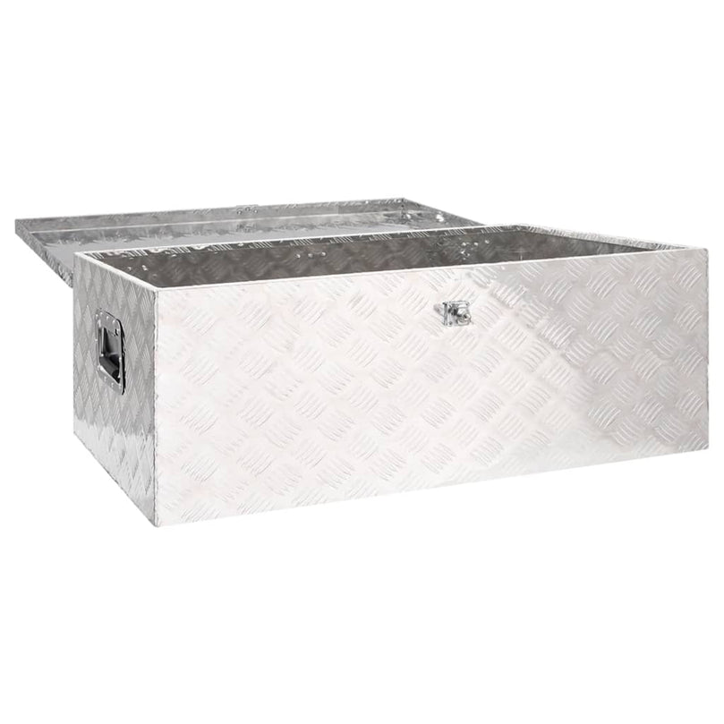 Aufbewahrungsbox Silbern 100x55x37 cm Aluminium