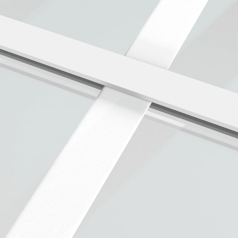 Innentür 102,5x201,5 cm Weiß ESG-Glas und Aluminium